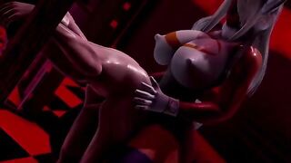 Futa Mirko fucks a guy hard, showcasing her huge dick in action