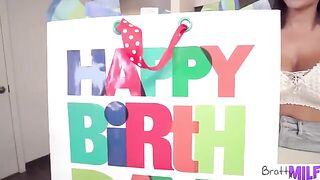 Busty stepmom Victoria June gives her stepson a birthday present
