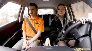 The man passed the exam after a blowjob in the car