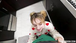 A young girl has a nice pussy with a piercing, you can see how