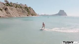Sex on vacation can be anal, especially by the pool