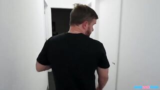 Girl just wanted to kiss his dick and suck the head, but she licked his balls
