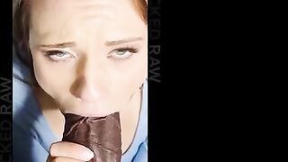 A cute girl gets fucked by a guy with a huge cock