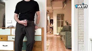 Pervert guy got caught jerking off by his stepbrother, who had to act fast