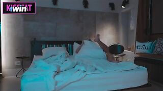 The girl came to her stepbrother's room for a party, things got steamy