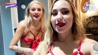 The girl is having fun with her boyfriend and another friend