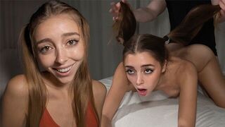 She was roughly treated by her roommate in an intense scene