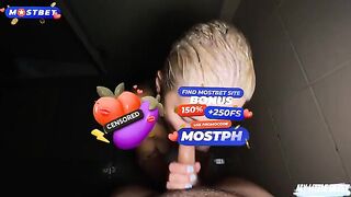 A short-haired blonde gets fucked hard by her stepfather in the shower
