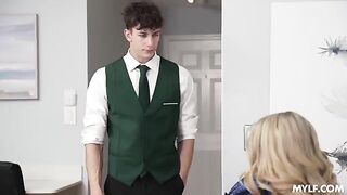 The girl is very angry with her mom because she broke up