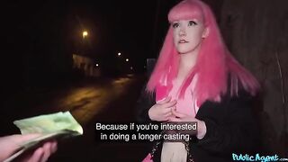 A girl was forced to do a blowjob with a stranger