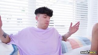 Two hot blondies shared a big dick and expressed their love