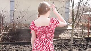 The girl from the village is always a hot and sexy bitch