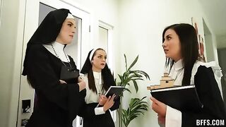A nun's object of lust becomes a reality in this steamy scene