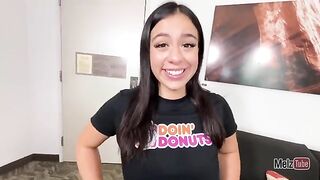 The man made a pie of his cock for the beautiful girl