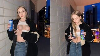A super cute girl is riding a cock for an energy boost!