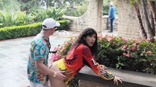 Persian girl checked out the historic sites and got laid