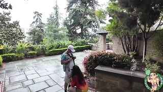 Persian girl checked out the historic sites and got laid