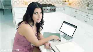 A young guy is brushing up his knowledge in sexology with a hot girl