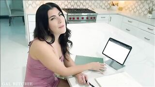 A young guy is brushing up his knowledge in sexology with a hot girl