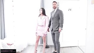 A cutie is fucking like a slut on my cock with small tits