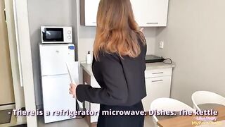 The hot real estate agent has a steamy encounter for a successful transaction