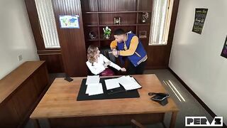 There is no barrier between a man and his desire in the workplace