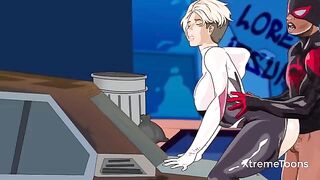 The best Spiderman cartoons with Gwen Stacy and Miles Morales in action