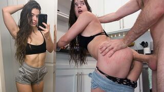 Abbie Maley gets her asshole gapped by James Deen