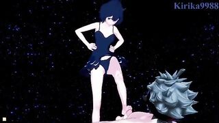 Secre Swallowtail and Asta fuck on the beach at night in a passionate 3D hentai scene