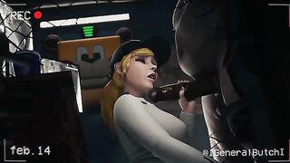 FNAF Security Breach Vanessa sucked and fucked in an office at Freddy Fazbear Mega Pizzaplex