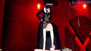 Asta fucked a beautiful girl with big boobs in a secret room