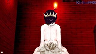 Asta fucked a beautiful girl with big boobs in a secret room