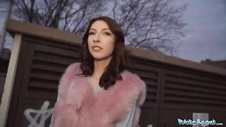 Public agent paid slim babe Chanel Kiss to fuck on camera
