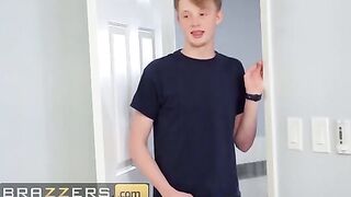 The guy is looking for money in the house and stumbled upon a big dildo