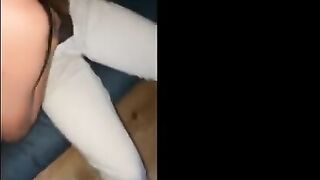 Hot wife fucks a BBC after the party and gets cum on her face
