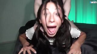 She is ready for a rough sex and she likes it very much