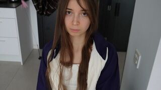 A girl is cheering up her boyfriend by sucking his cock