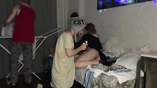 Two guys fucked a girl in a friendly mood