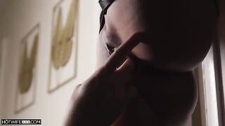 Any cock fits in the Asian pussy in doggy style position