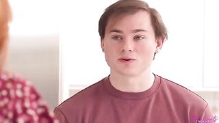 Appetizing pussy instead of dessert on the table for a man