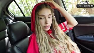 The little red riding hood became very lascivious and started to suck cock