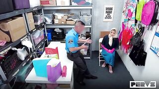 The pretty girl had an inspection of her pussy with the guard