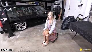 In the workshop, you can pay for the work with your pussy, blonde