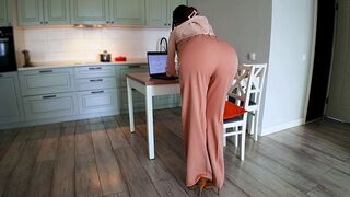 You can't ignore such a tempting rear view, especially if it's your stepmom's