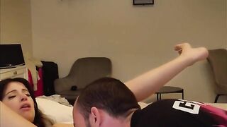 A couple enjoying each other with intense, passionate connection