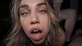 A girl can get disoriented after experiencing intense pleasure with a cock, even with cum