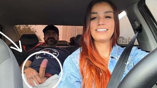 The hot girl was fucked by an Uber driver in his car