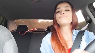 The hot girl was fucked by an Uber driver in his car