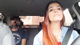 The hot girl was fucked by an Uber driver in his car