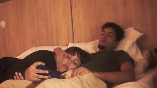 A blowjob on the bed is lazy, but so deep it’s incredible